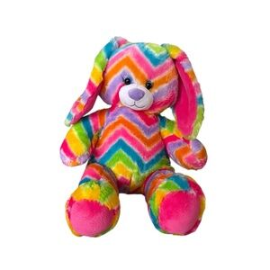 Build-A-Bear Colorful Zigzag Chevron Bunny